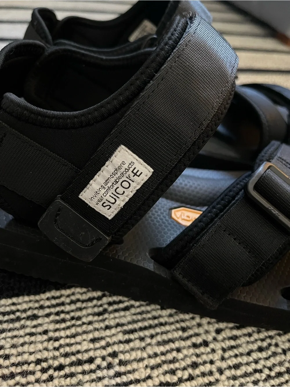 Suicoke Kisee Black Adjustable Strap Sandals M9 EU42